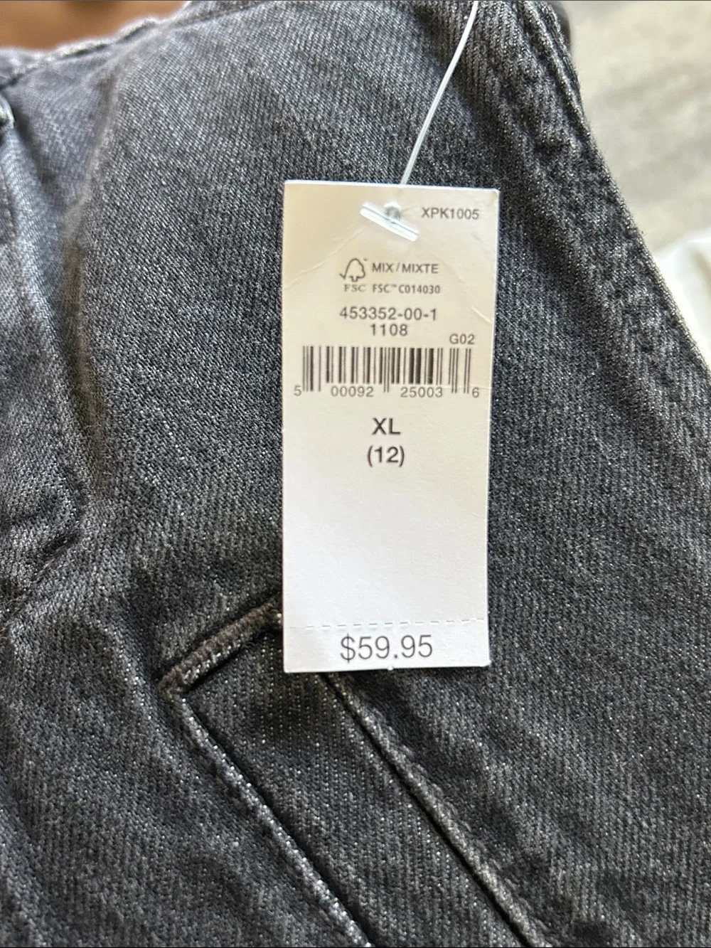 GAP Kids Black Denim Jacket Lightweight Shirt Jacket